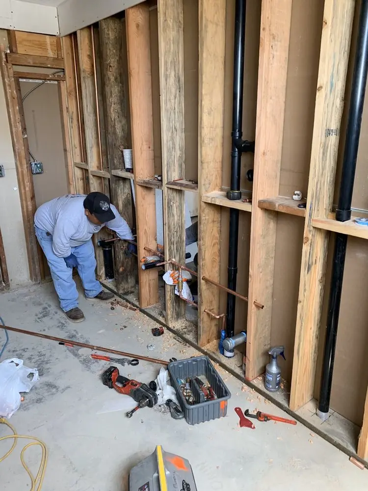 Commercial rough-in plumbing for Water Heater Replacement in Towson